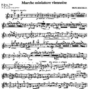 小提琴谱 | MARCHE MINIATURE VIENNOISE