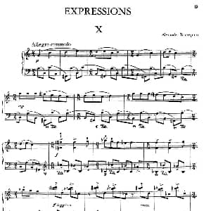 Expressions 钢琴谱 亚历山大 齐尔品 Alexander Tcherepnin