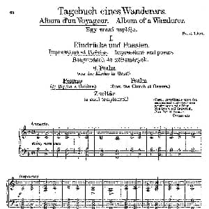 Album d'un Voyageur S.156 钢琴谱 弗兰茨 李斯特