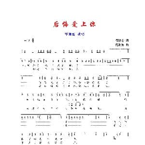 后悔爱上你_歌曲简谱_词曲:倪冰心 纪利男