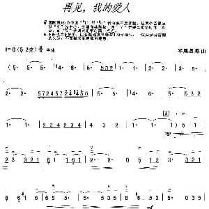 二胡谱 | 再见 我的爱人 平尾昌晃