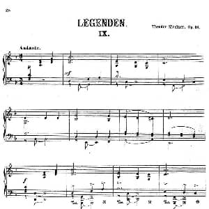 Legenden Op.18 钢琴谱 狄奥多 柯希纳