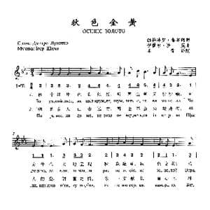 秋色金黄_歌曲简谱