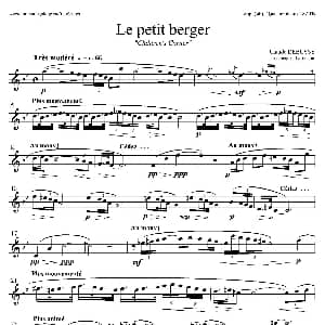 萨克斯谱 | 牧童 套曲 儿童乐园 之五 四重奏高音萨克斯分谱 德彪西