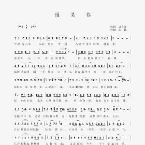遇见你_通俗唱法乐谱_词曲:周立荣 洪凯