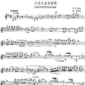 小提琴谱 | 只求今生你爱我 电视剧 中国雇员 插曲 高尔棣