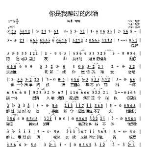 你是我醉过的烈酒_歌谱投稿_词曲:谢涛 谢涛