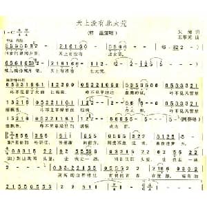 天上没有北大荒_通俗唱法乐谱_词曲:朱海 王黎光