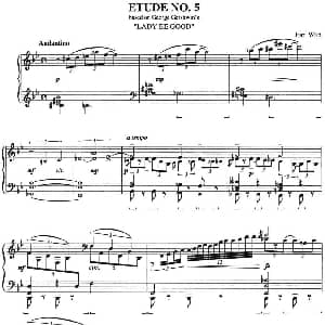 Etude 5.Lady Be Good 钢琴谱 乔治 格什温