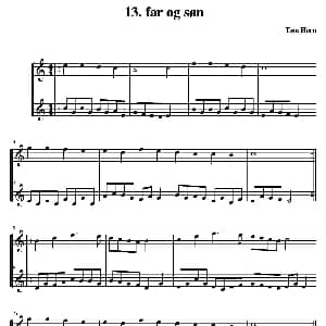 小提琴谱 | far og son 简易二重奏 Tom Horn 霍恩 汤姆