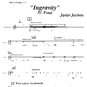 萨克斯谱 | Ingravity 第四乐章 第三中音萨克斯分谱 Javier Jacinto