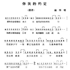 你我的约定_通俗唱法乐谱