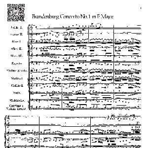 小提琴谱 | 勃兰登堡第一协奏曲 弦乐合奏总谱 巴赫