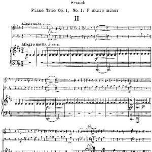 Franck Piano Trio Op.1 No.1,F sharp minor _歌谱投稿