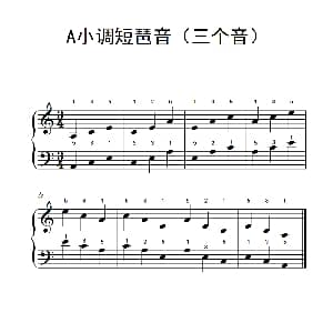 A小调短琶音 钢琴谱