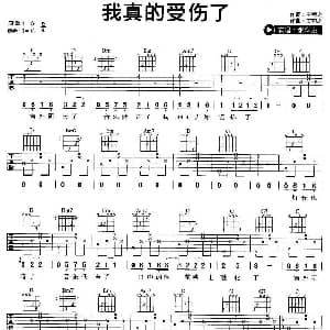 我真的受伤了 吉他谱 张学友 王菀之 王菀之