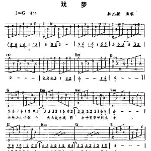 戏梦 吉他谱 林志颖