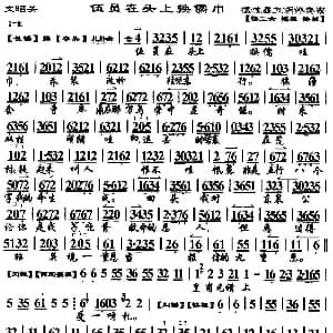 京剧谱 | 伍员在头上换儒巾 文昭关 选段 琴谱