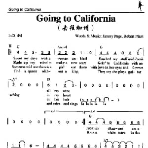 Going to California_外国歌谱