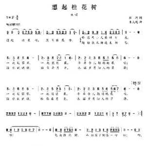 想起桂花树_民歌简谱_词曲:陆珂 朱大起