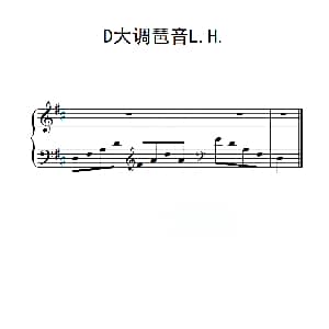 第二级 D大调琶音L H 钢琴谱