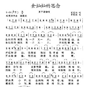 金灿灿的思念_美声唱法乐谱_词曲:曾宪瑞 罗晓航