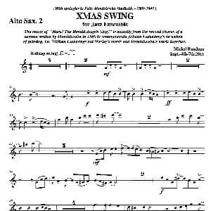 萨克斯谱 | XMAS SWING 第二中音萨克斯分谱