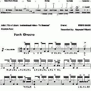 gadd funk groove 爵士鼓谱
