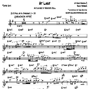 萨克斯谱 | At Last 次中音萨克斯