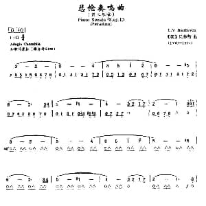 口琴谱 | 悲怆奏鸣曲 第二乐章 德 贝多芬