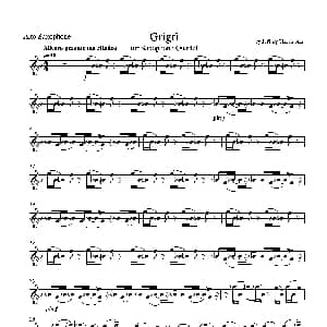 萨克斯谱 | Grigri 四重奏中音萨克斯分谱