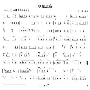 笛子谱 | 草原之夜 田歌