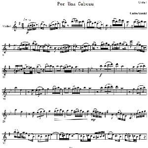 小提琴谱 | Por Una Cabeza 一步之遥 第一小提琴分谱 Carlos Gardel
