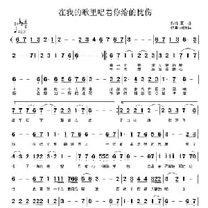 在我的歌里唱着你给的忧伤_通俗唱法乐谱_词曲:夏凉 刘新民