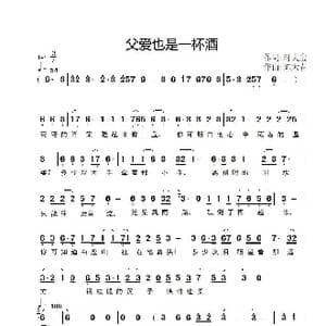 父爱也是一杯酒_歌曲简谱_词曲:时夫宝 陈大春