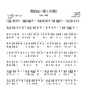 我的这一路 DJ版 _歌曲简谱_词曲:徐晓岚 李勇军