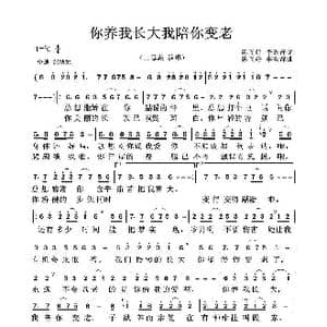 你养我长大我陪你变老_歌曲简谱_词曲:陈飞好等 陈飞好等