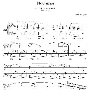 Nocturne in c sharp Minor Op.posth 钢琴谱 肖邦 chopin