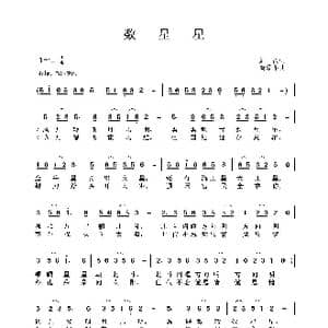数星星_歌谱投稿_词曲:刘俭 龚耀年