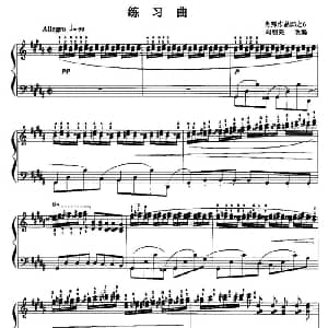 手风琴谱 | 手风琴练习曲 肖邦作品25之6 肖邦曲 刘明亮改编