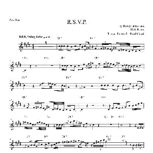 萨克斯谱 | R.S.V.P 中音萨克斯