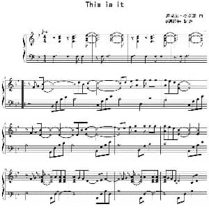 This Is It 钢琴谱 迈克尔 杰克逊曲 liuzhuan制谱