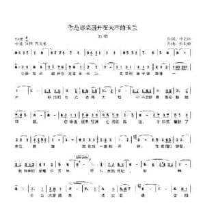 你是那朵盛开在天津的玉兰_民歌简谱_词曲:杜宗林 张长德