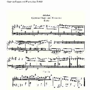 German Dance and Ecossaise D.643 钢琴谱