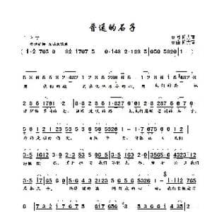 普通的石子_歌曲简谱_词曲:陈大春 陈大春