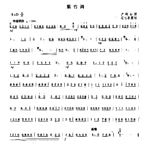 扬琴谱 | 紫竹调 范志喜整理版 沪剧曲牌 范志喜 整理