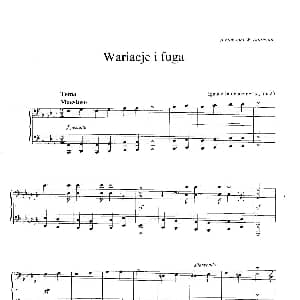 Variations and Fuge in e flat Minor Op.23 钢琴谱 伊格南希 简 帕德雷夫斯基