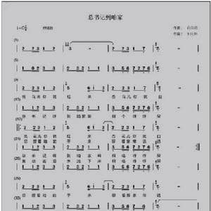 总书记到咱家_歌谱投稿_词曲:向阳花 卞向和