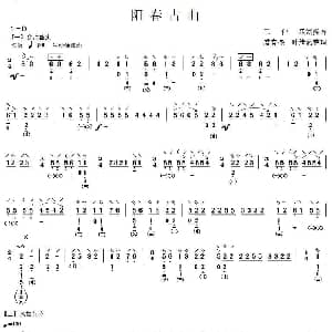 琵琶谱 | 阳春古曲