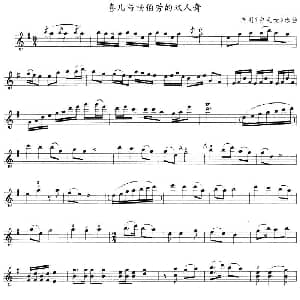 小提琴谱 | 喜儿与杨伯劳的双人舞 舞剧 白毛女 选曲